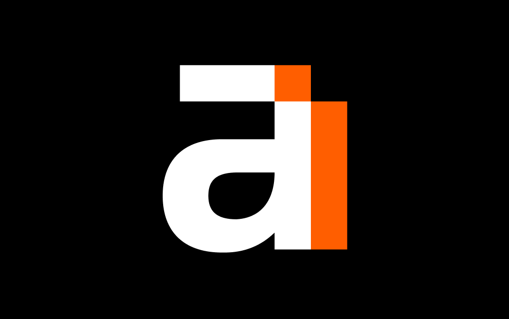 Compact Ahrefs logo on dark background