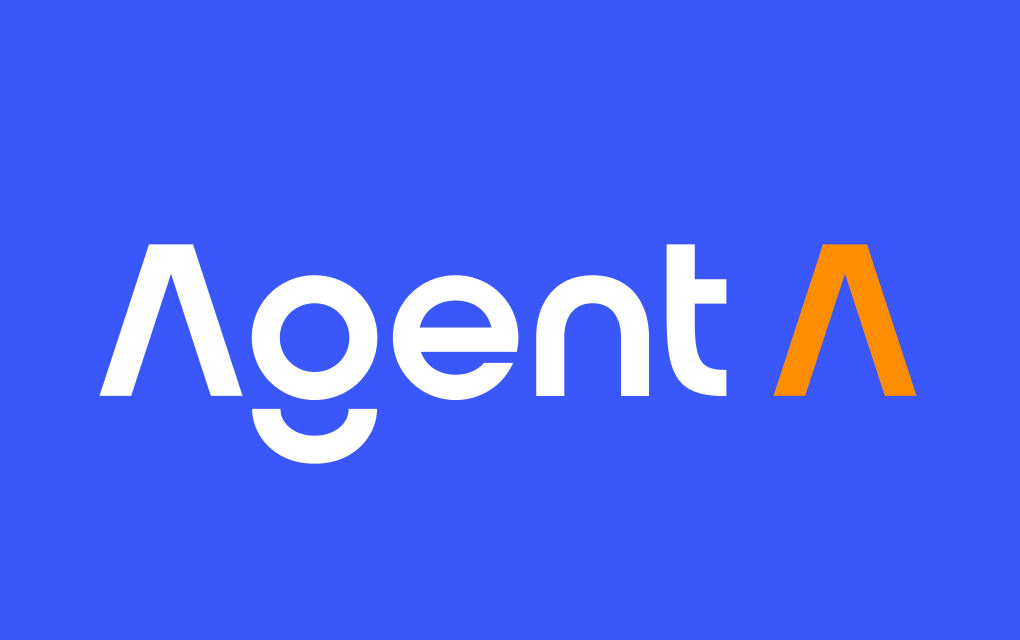 Agent A logo on blue background