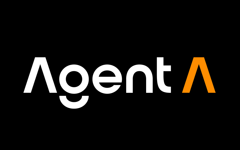 Agent A logo on dark background