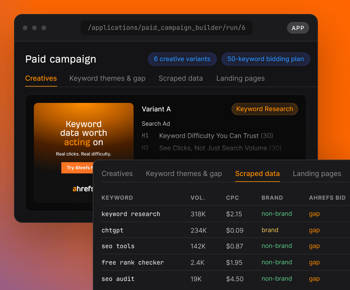Agent A paid campaign builder workspace