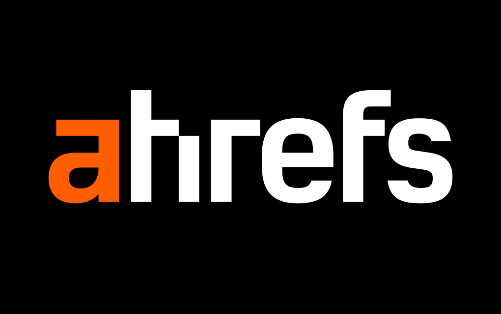 Ahrefs logo on dark background