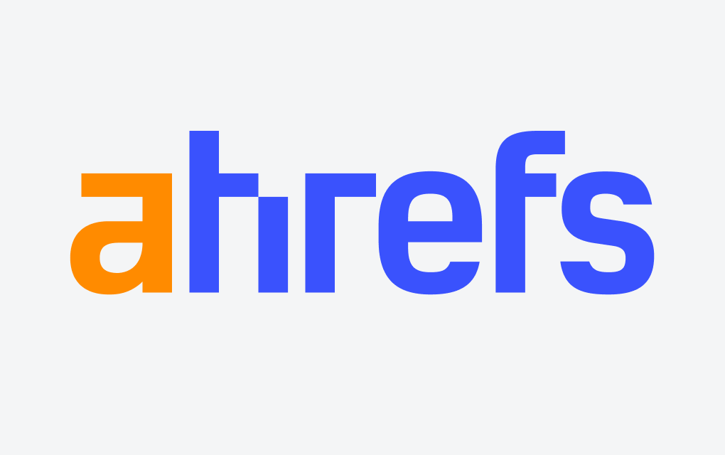 Ahrefs logo on light background