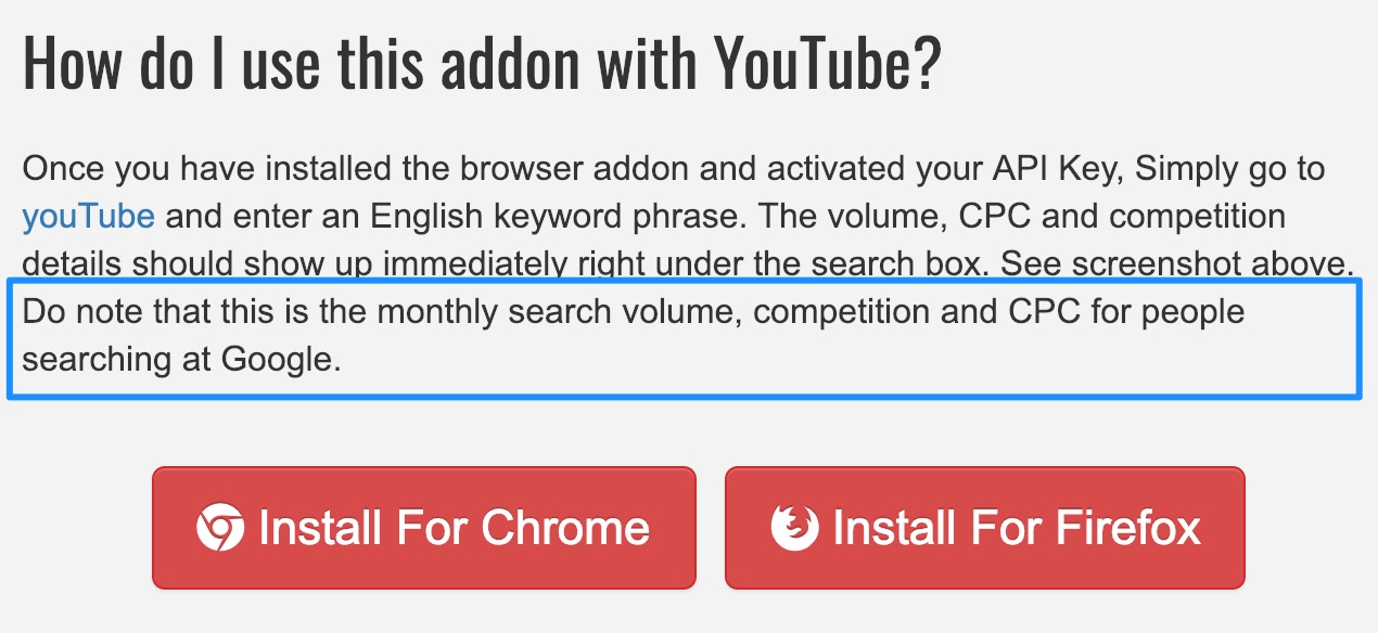 keywords everywhere search volume description 2