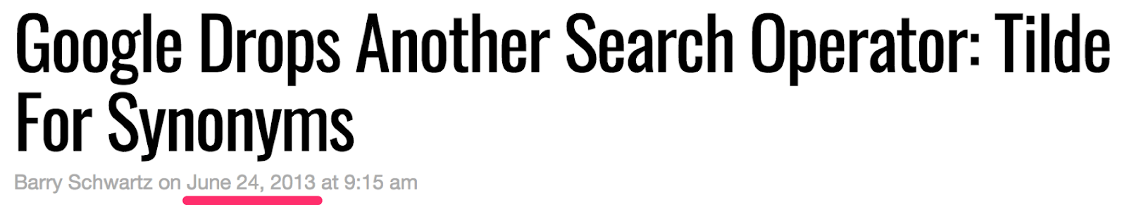 google tilde search operator sel