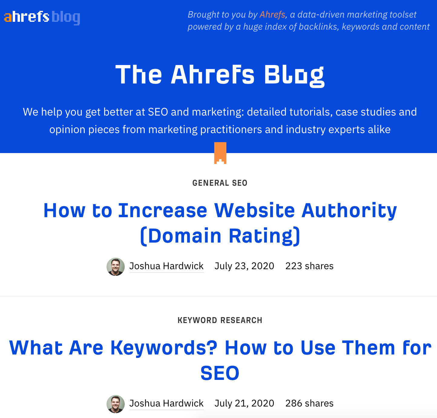 ahrefs blog