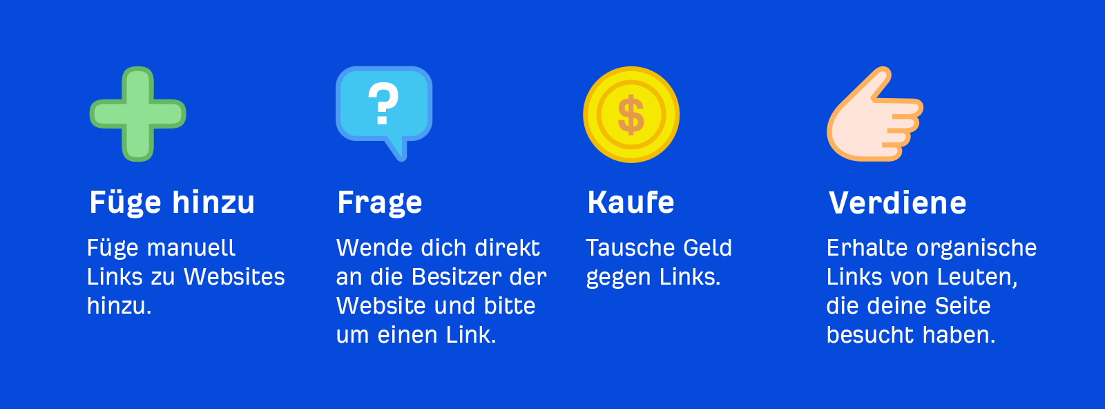 Four ways to get backlinks