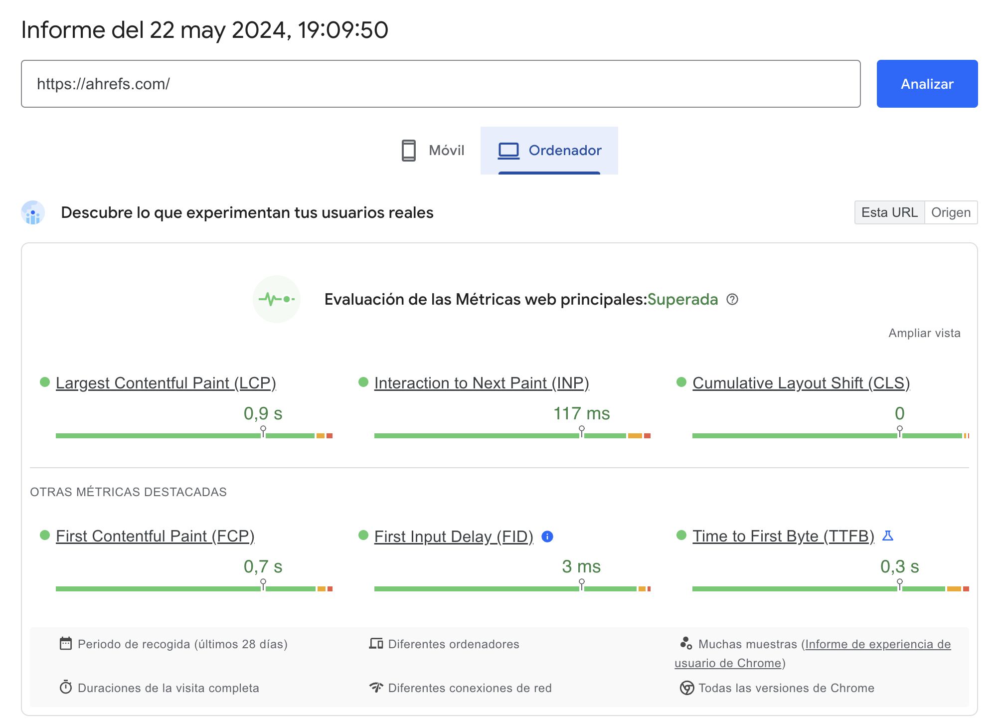 Google pagespeed insights