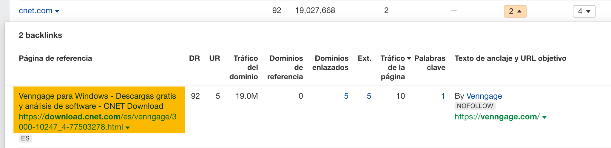 Venngage aparece en la página de CNET. 