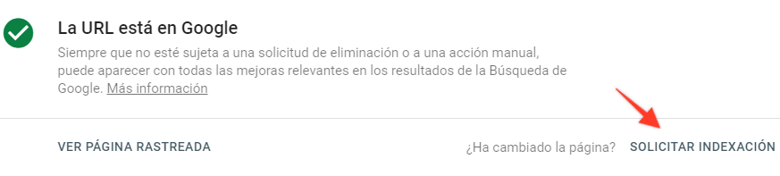 301 solicitar indexaci n