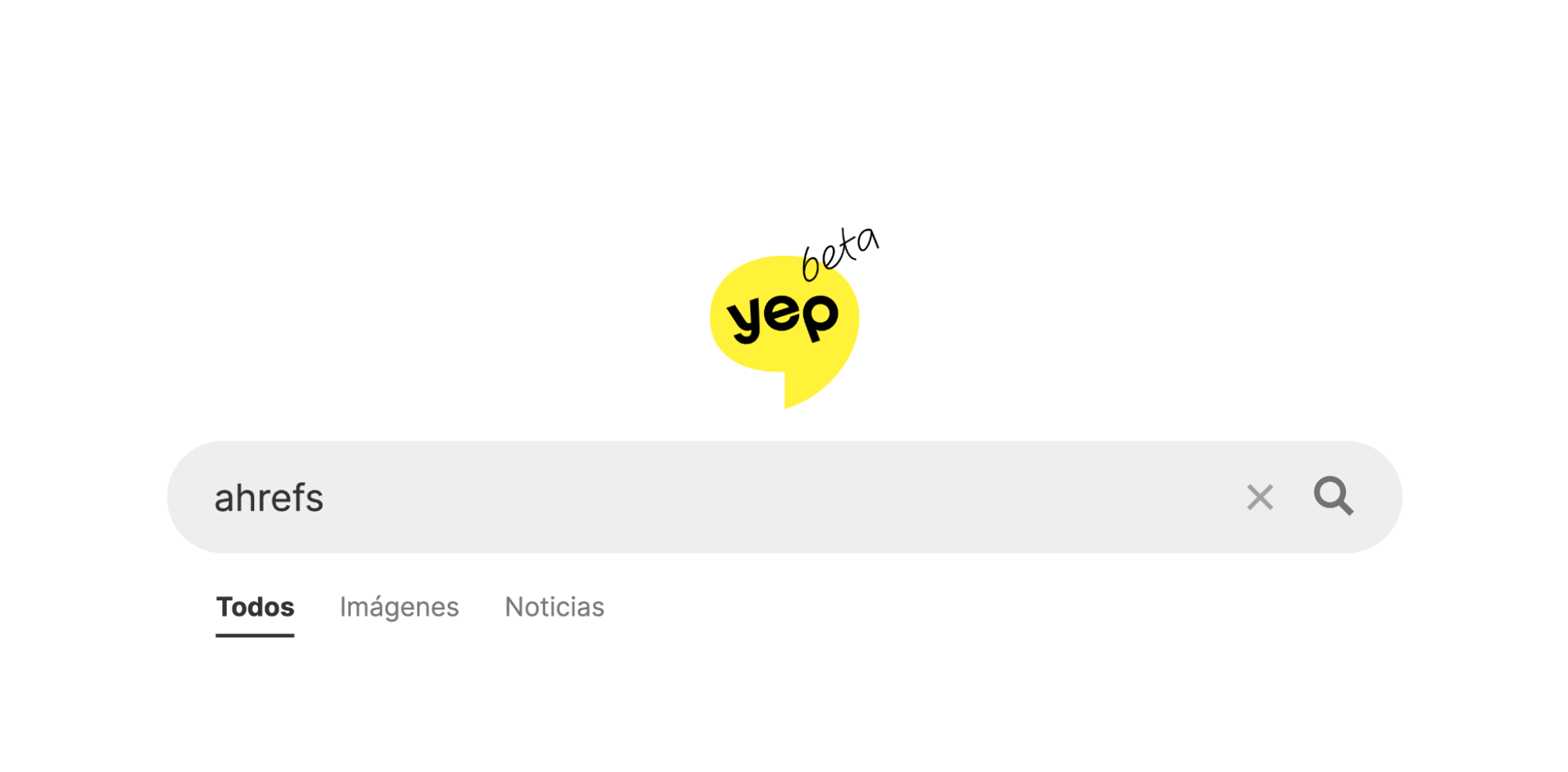 Buscando "ahrefs" en Yep.