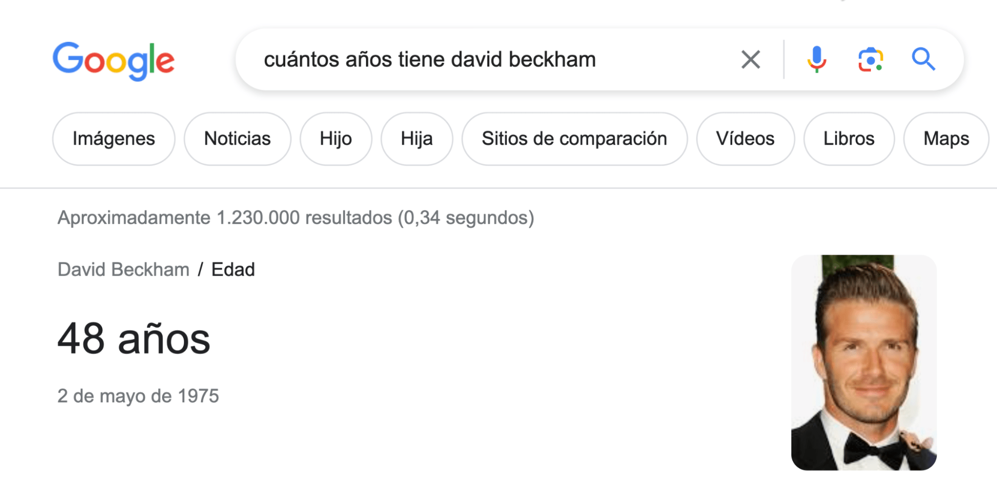 Fragmento destacado en una SERP de Google.