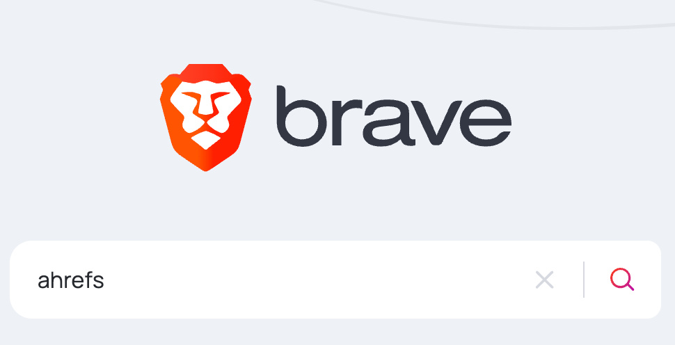 Buscando "ahrefs" en Brave Search.