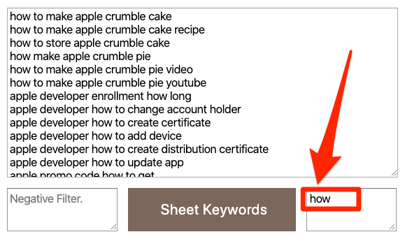 keyword sheeter how