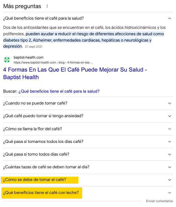 Más preguntas de los usuarios en PAA