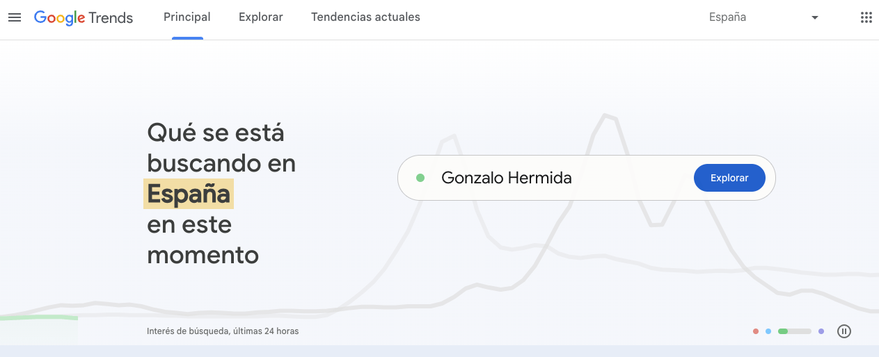 Captura de pantalla de Google Trends