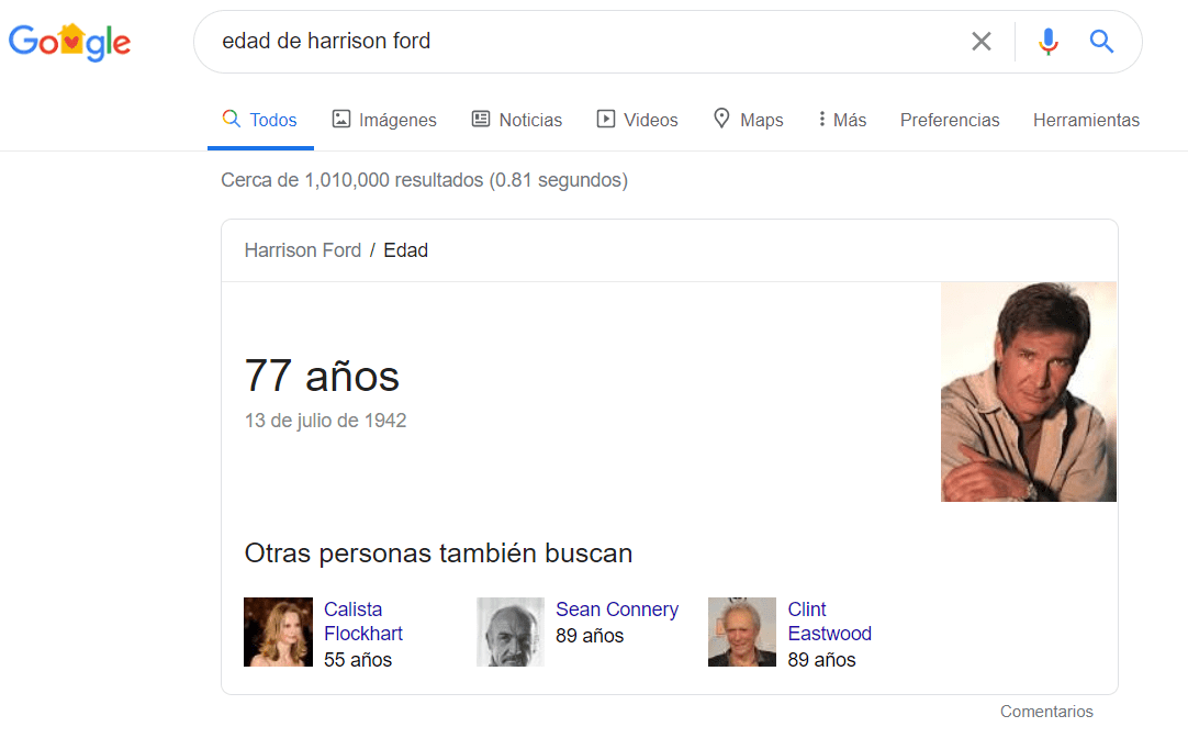 Knowledge Graph Harrison Ford