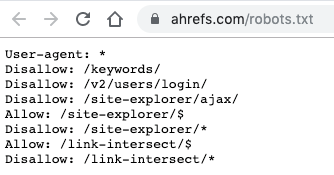 ahrefs robots