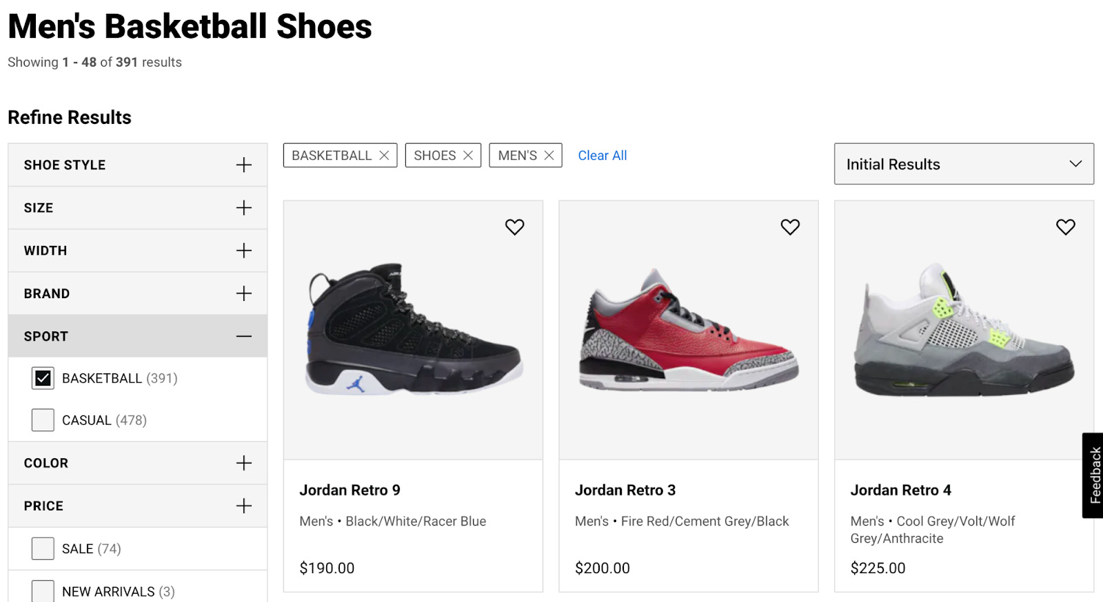 4 ecommerce category page