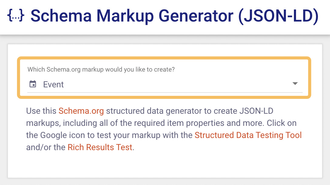 Generador de marcado schema JSON-lD, vía technicalseo.com