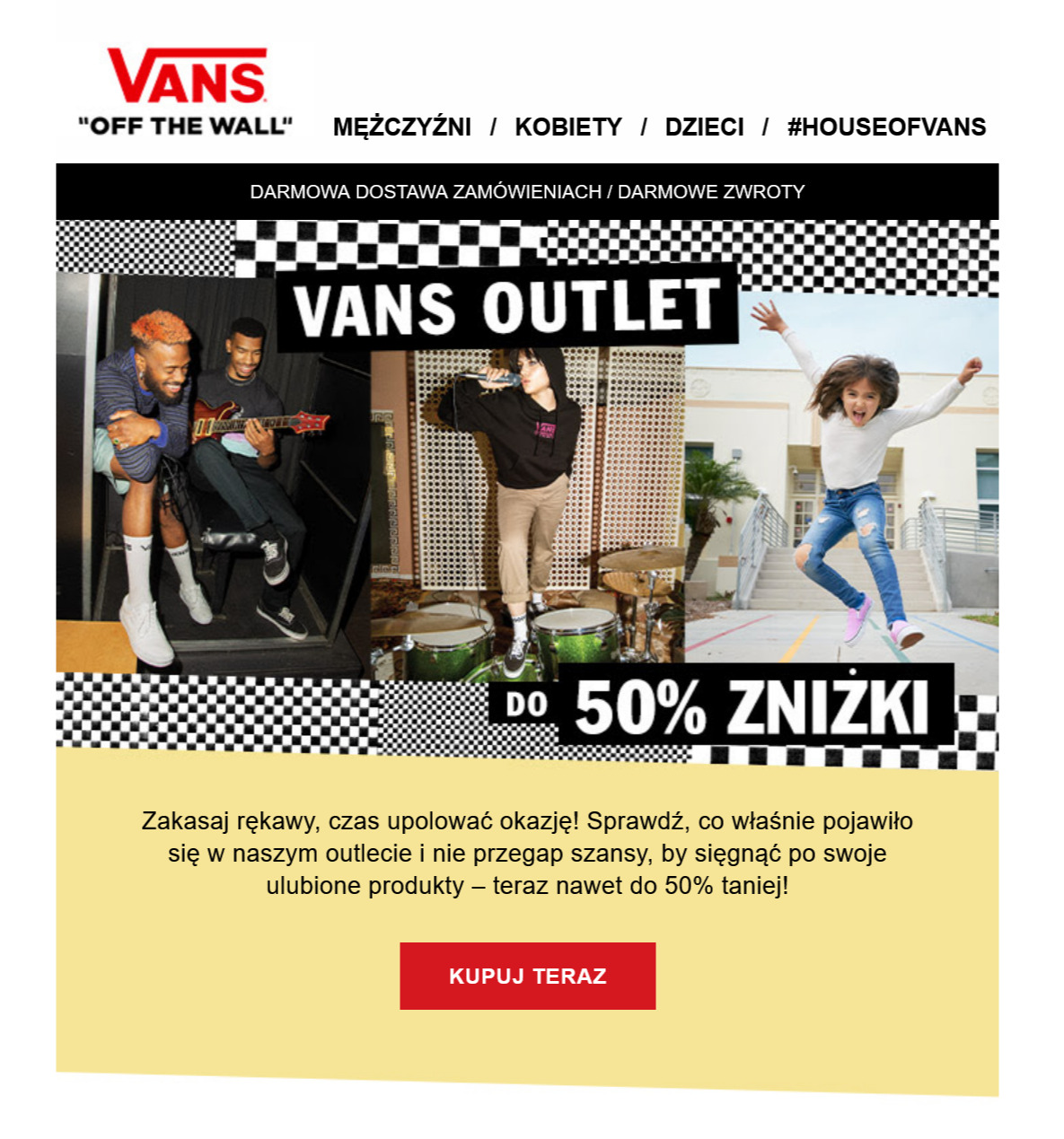 Ejemplo de anuncio B2C de Vans