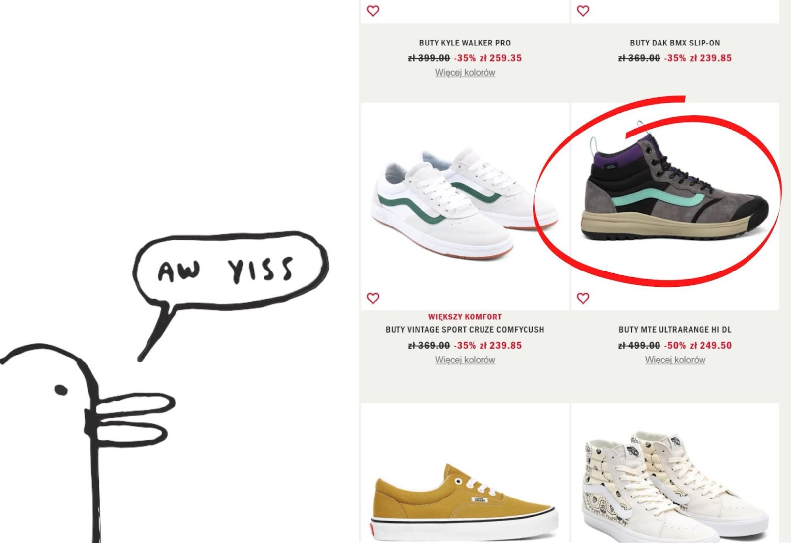 Landing page de Vans con descuento en zapatillas deportivas