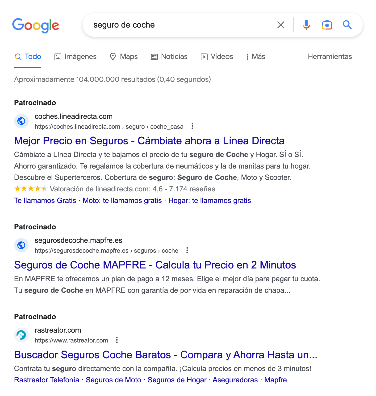 Resultados de búsqueda para "seguro de coche".