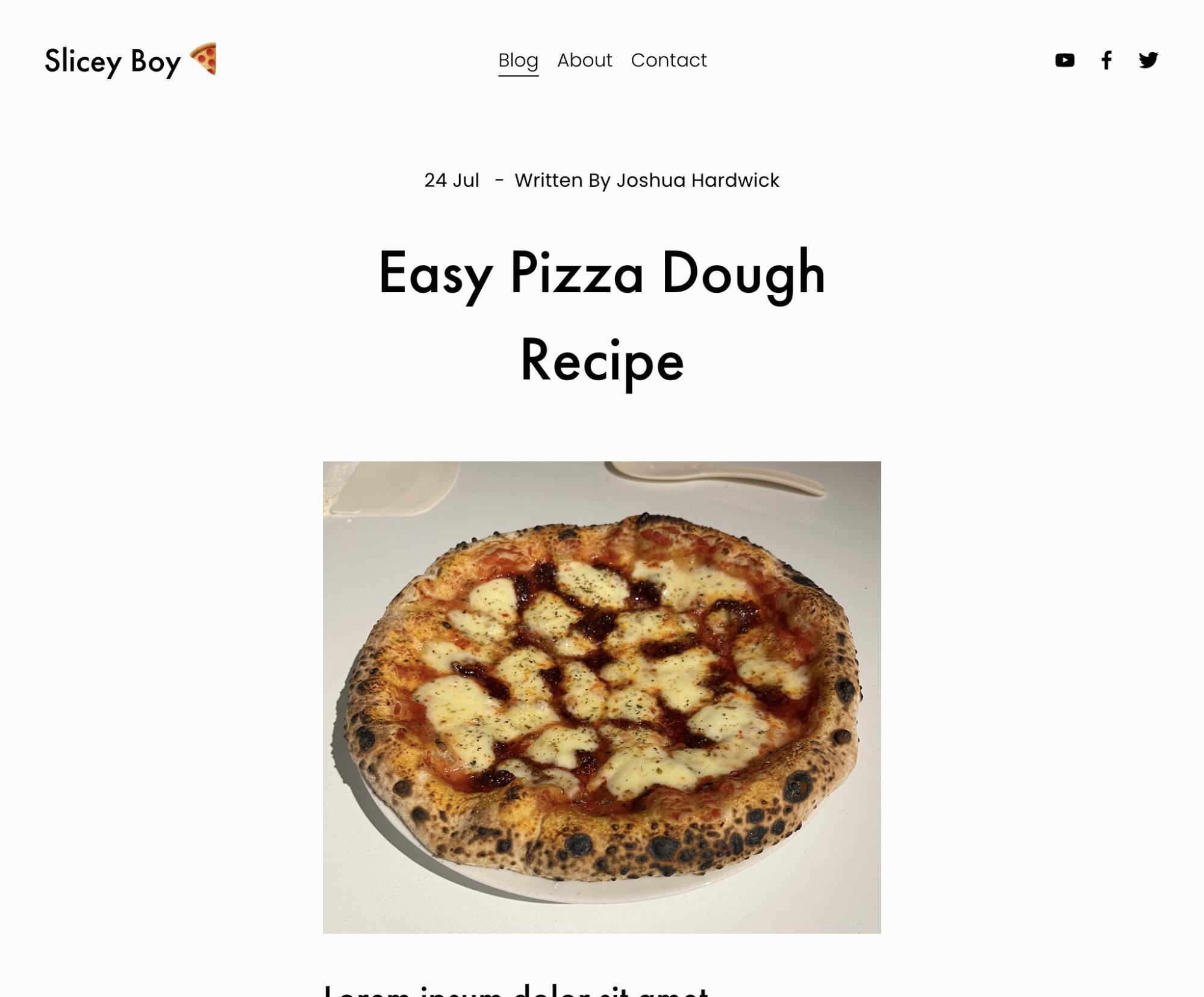 Un blog de pizzas que se puede montar en menos de 10 minutos