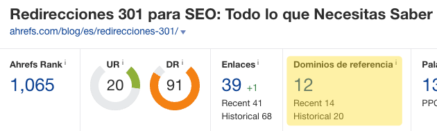 Vista general de la guía de Ahrefs a las redirecciones 301 en Site Explorer