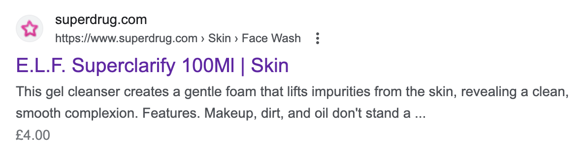 Ejemplo de formato de title Producto | Categoría. 