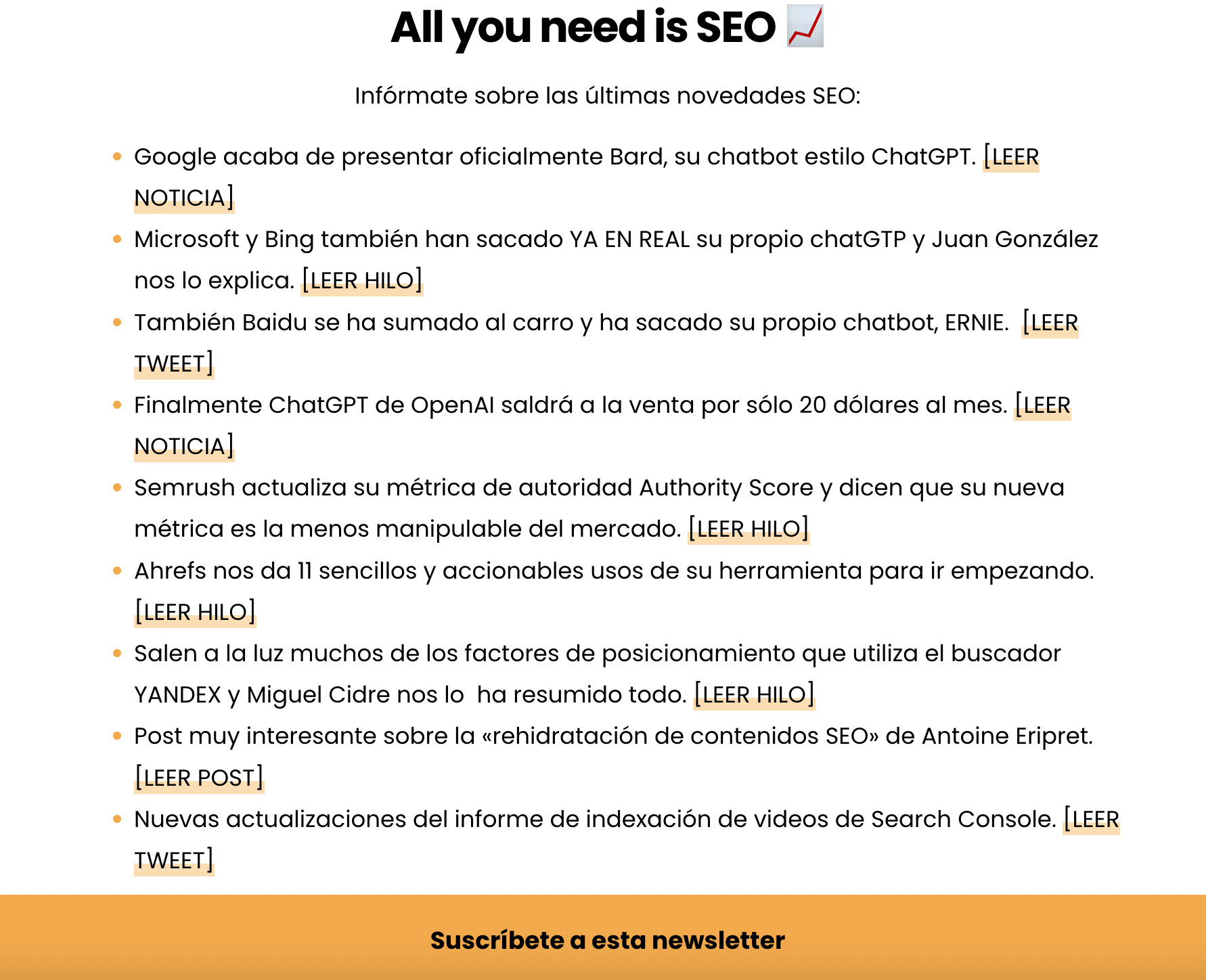 La newsletter de Borja Aranda Vaquero