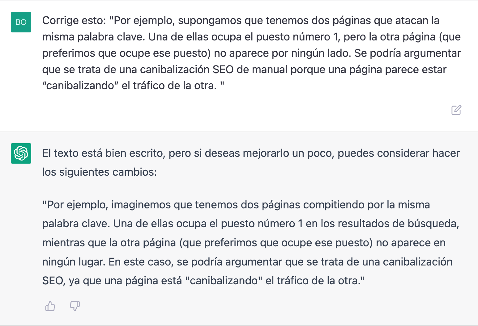 Revisión y mejora de los contenidos escritos de ChatGPT