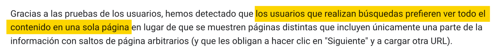 Google prefiere ver todas las páginas