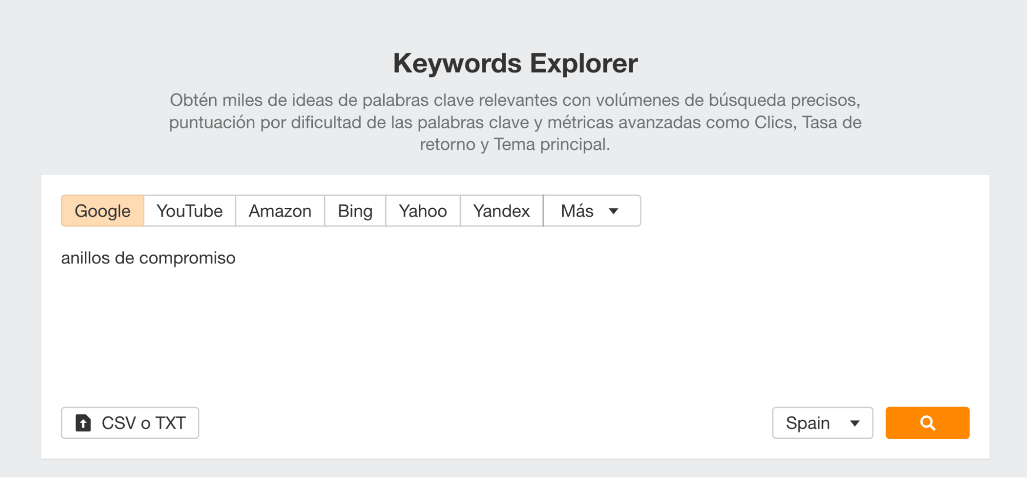 Investigación de palabras clave a partir de una categoría amplia en Keywords Explorer de Ahrefs