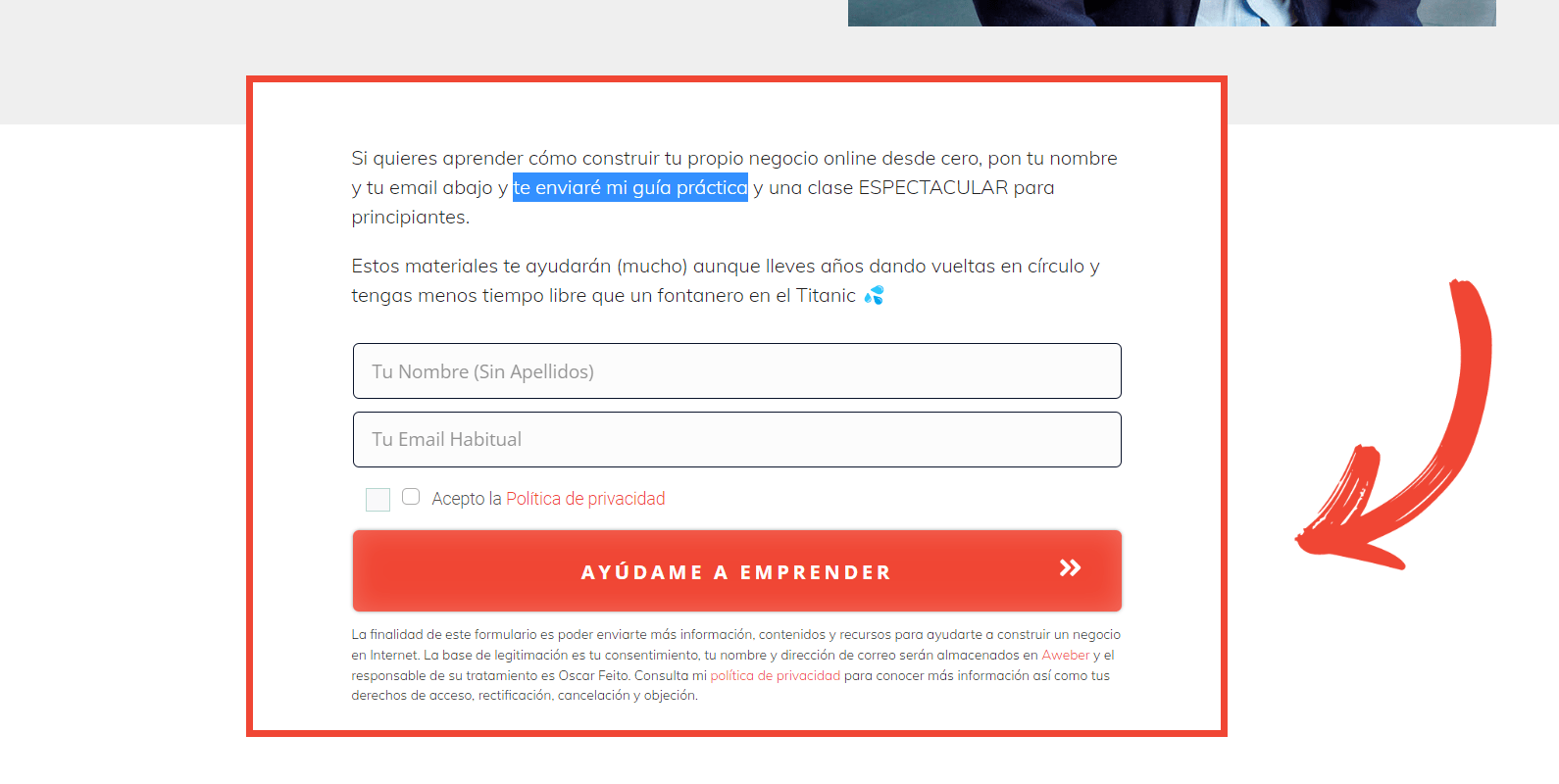 Newsletter con lead magnet
