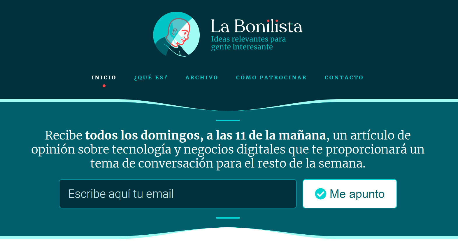 Ejemplo de una newsletter con objetivo claro