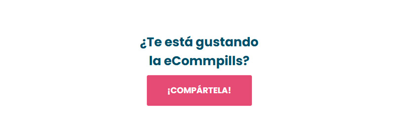 Ejemplo de botón compartir en una newsletter