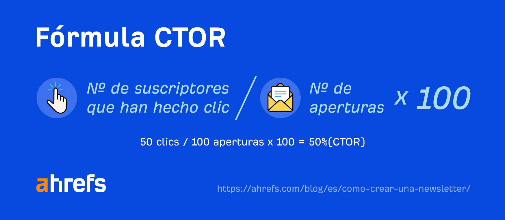 Fórmula de tasa de clics de newsletters