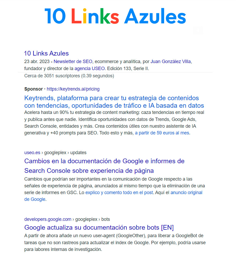 Ejemplo de una newsletter de curación de contenidos