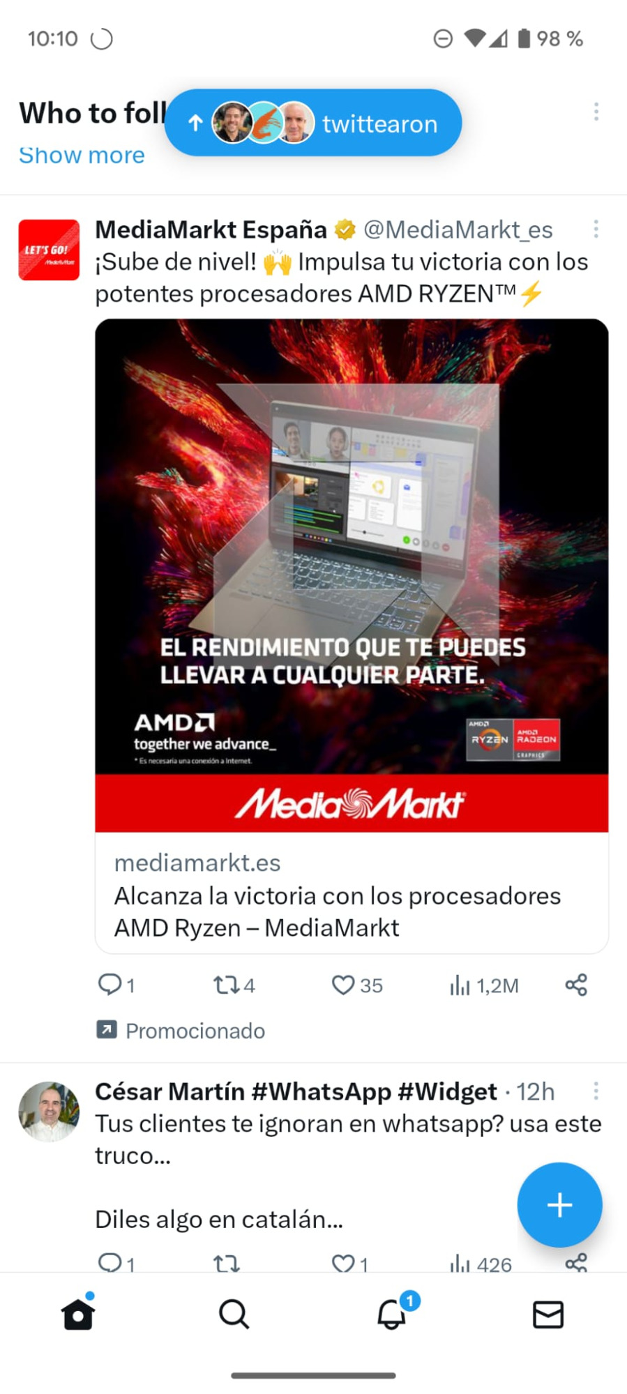 Ejemplo de anuncio intrusivo