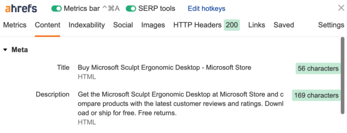 Ejemplo de meta descripción que puede resultar demasiado simple, aunque cumple los demás puntos.