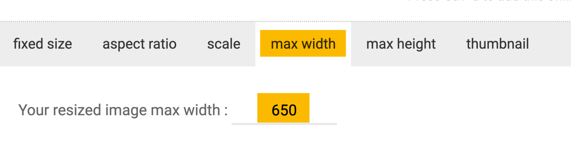 Usando una herramienta para reducir la dimensión de las imágenes, con un tope de 650px.