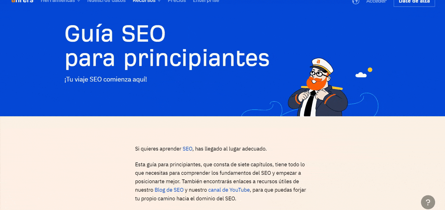 Subpágina de "Cómo funcionan los motores de búsqueda"