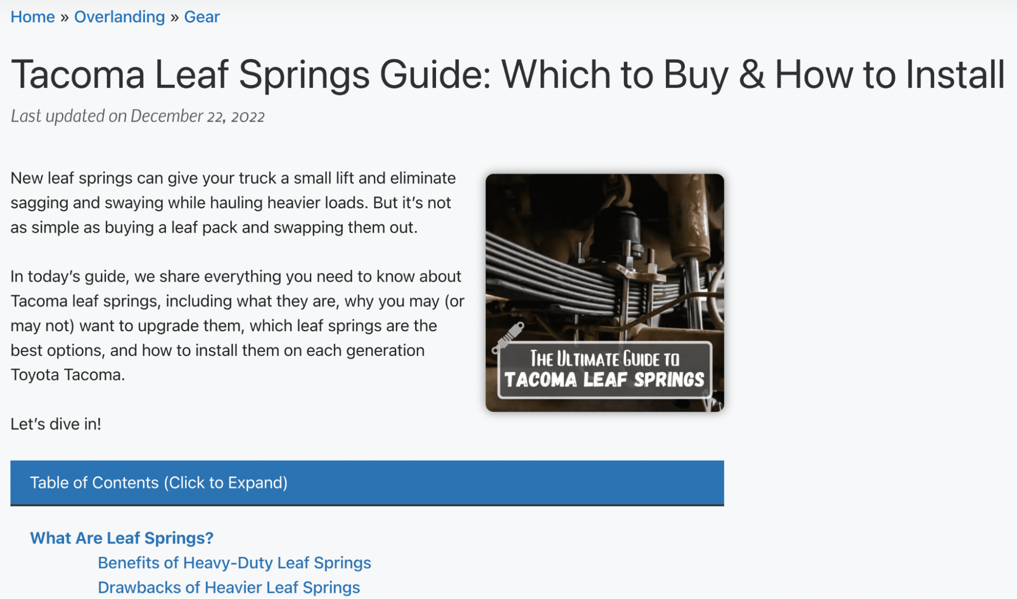 Ejemplo de plantilla de post de blog