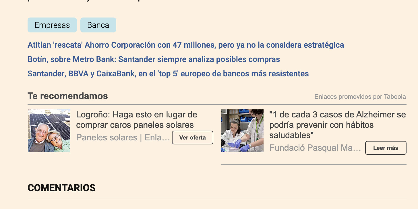 Ejemplo de Publicidad Nativa