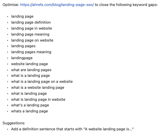 Ejemplo de resumen de contenido.