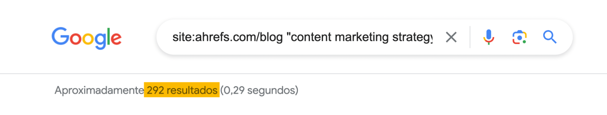 Búsqueda de oportunidades de enlaces internos en Google.