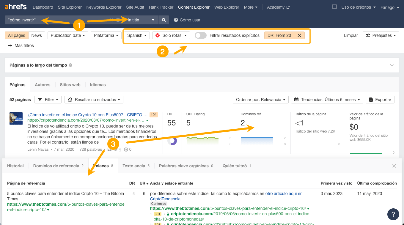 Cómo encontrar enlaces rotos en Content Explorer de Ahrefs para hacer link building