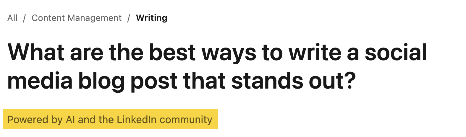 Ejemplo de publicación colaborativa en LinkedIn.