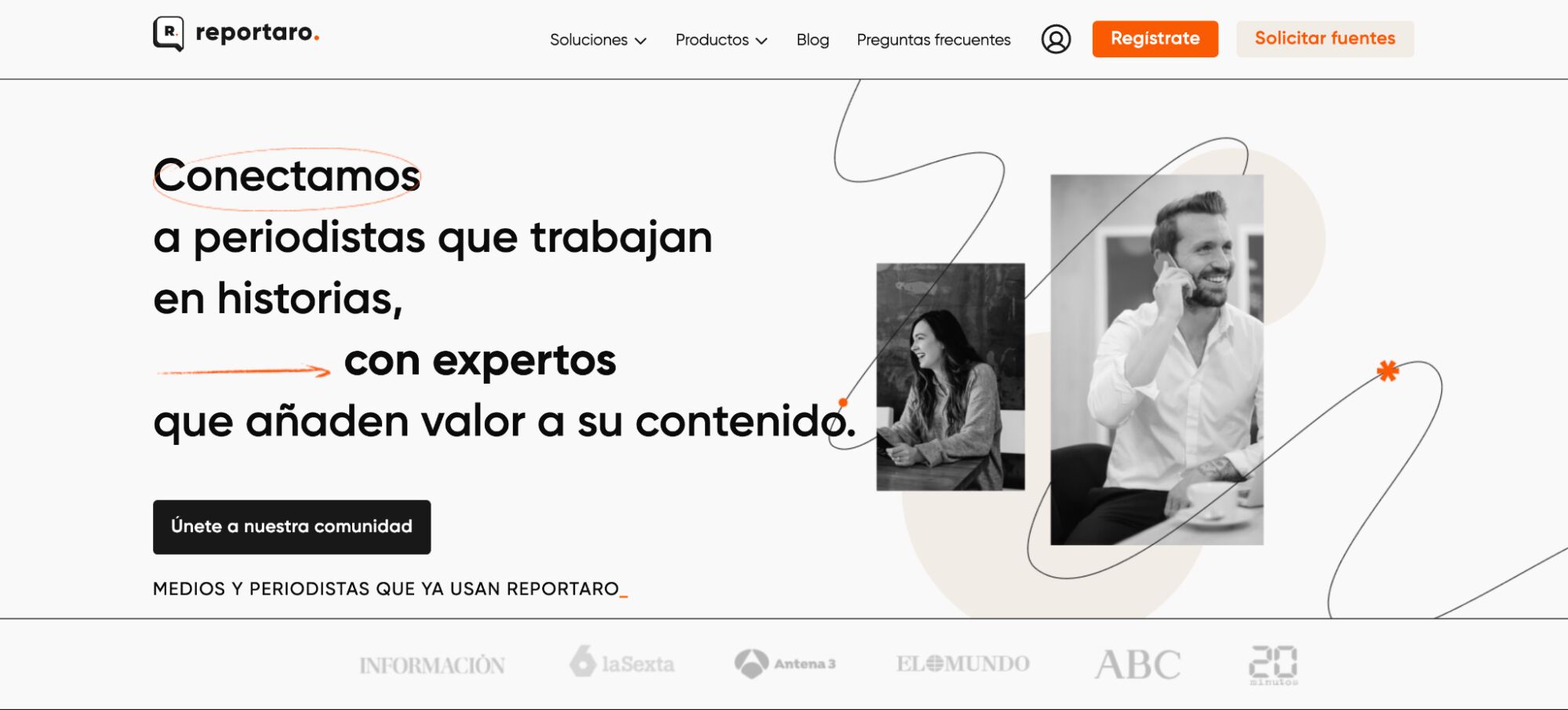 Página web de Reportaro.