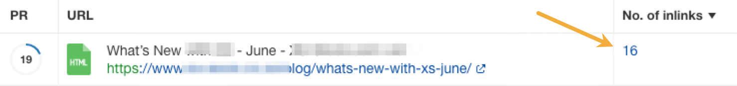 Ordenando de mayor a menor el número de enlaces de códigos de estado 2XX.